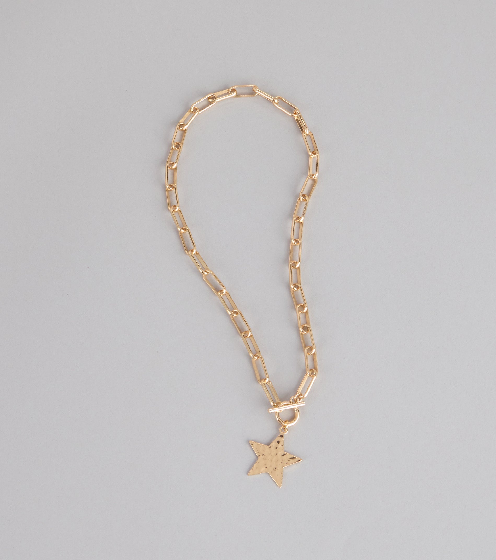 Star Cross Statement Chain Necklace