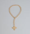Bold Faith Cross Choker Necklace