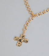 Bold Faith Cross Choker Necklace