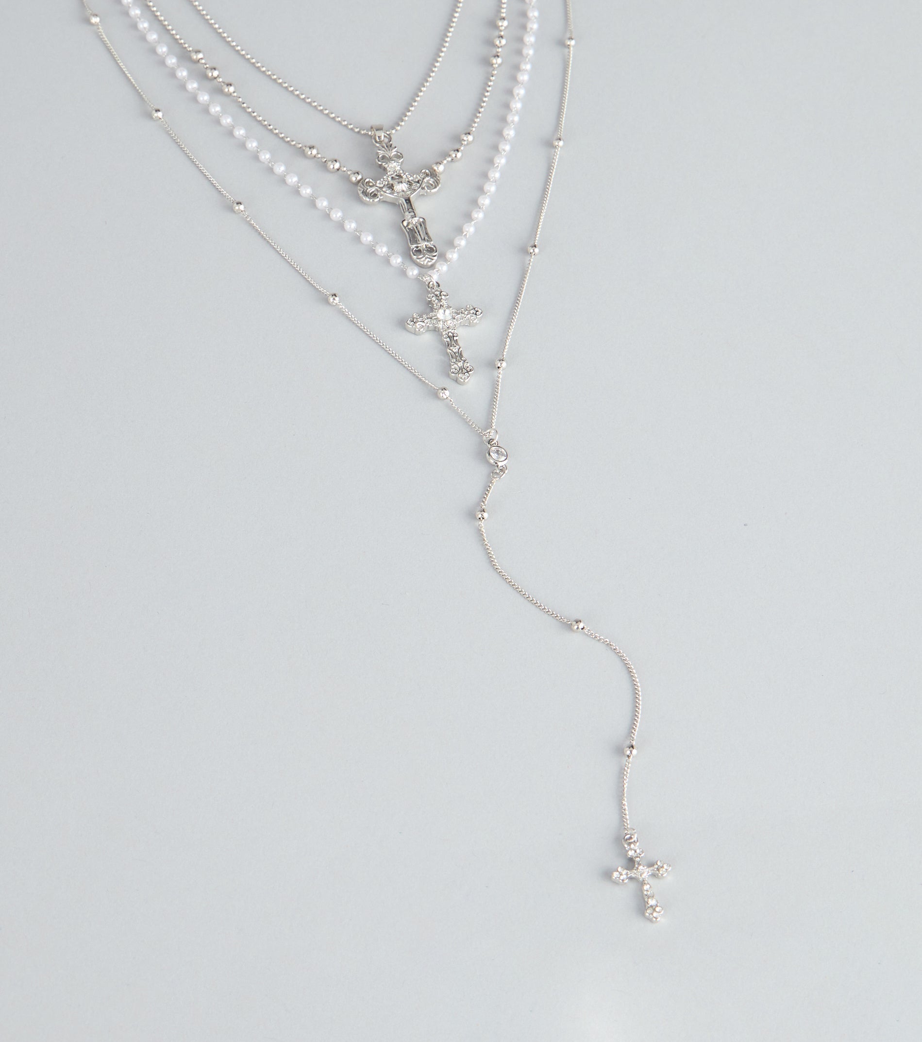 Layered Luxe Cross Necklace