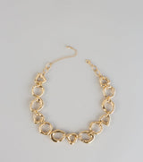 Heart On Lock Statement Necklace