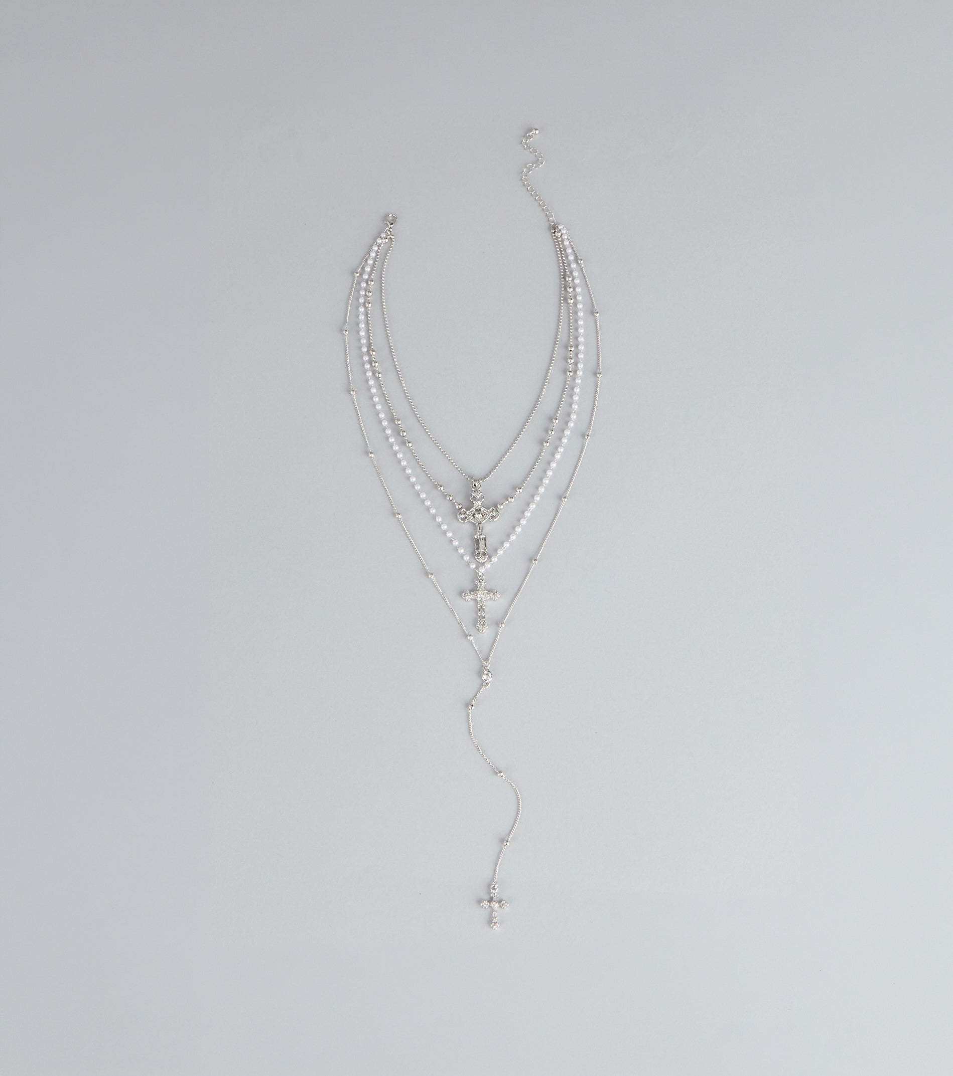 Layered Luxe Cross Necklace